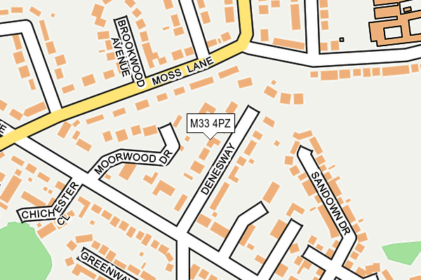 M33 4PZ map - OS OpenMap – Local (Ordnance Survey)