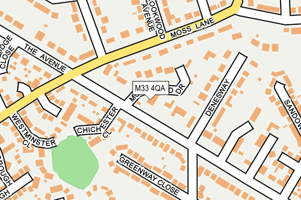 M33 4QA map - OS OpenMap – Local (Ordnance Survey)