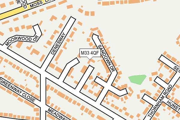 M33 4QF map - OS OpenMap – Local (Ordnance Survey)