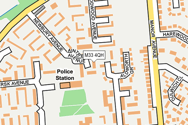 M33 4QH map - OS OpenMap – Local (Ordnance Survey)