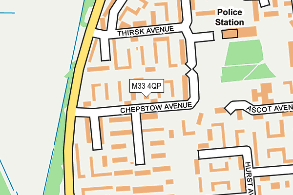 M33 4QP map - OS OpenMap – Local (Ordnance Survey)