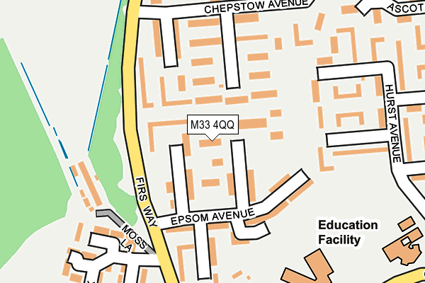 M33 4QQ map - OS OpenMap – Local (Ordnance Survey)