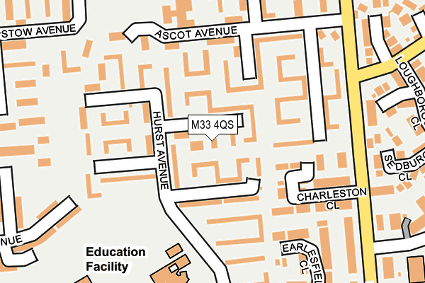 M33 4QS map - OS OpenMap – Local (Ordnance Survey)
