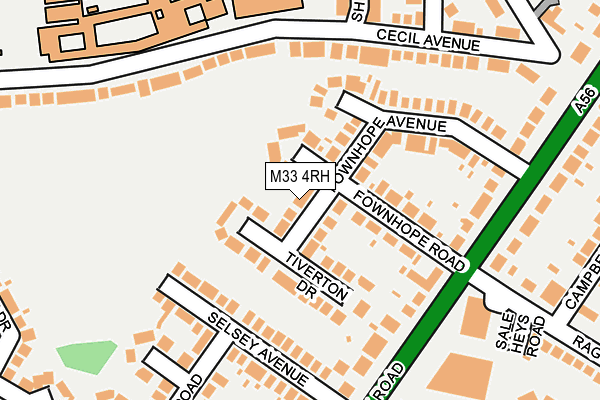 M33 4RH map - OS OpenMap – Local (Ordnance Survey)