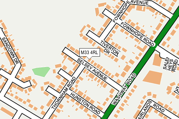 M33 4RL map - OS OpenMap – Local (Ordnance Survey)