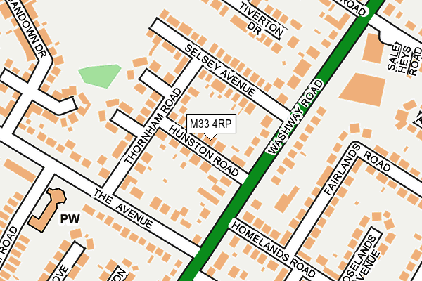 M33 4RP map - OS OpenMap – Local (Ordnance Survey)