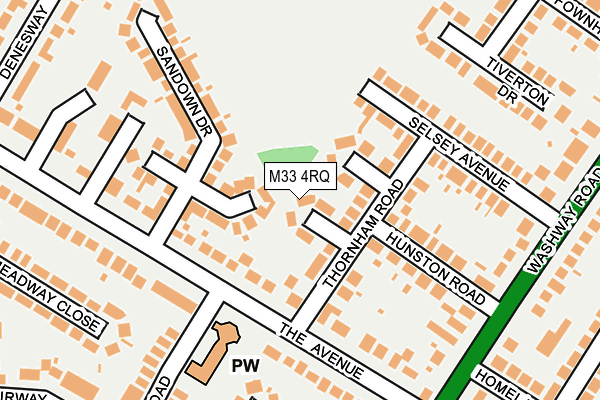 M33 4RQ map - OS OpenMap – Local (Ordnance Survey)