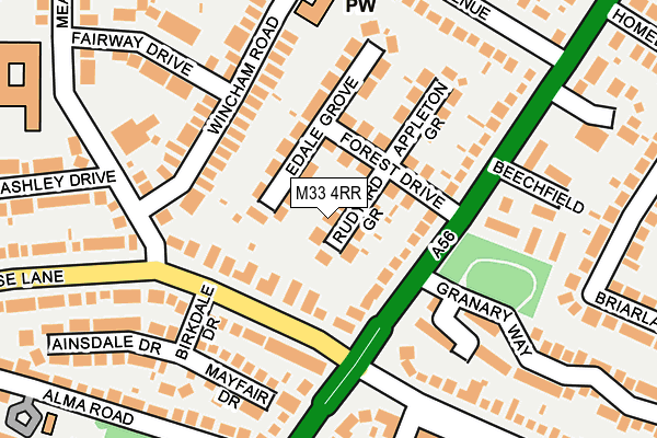 M33 4RR map - OS OpenMap – Local (Ordnance Survey)