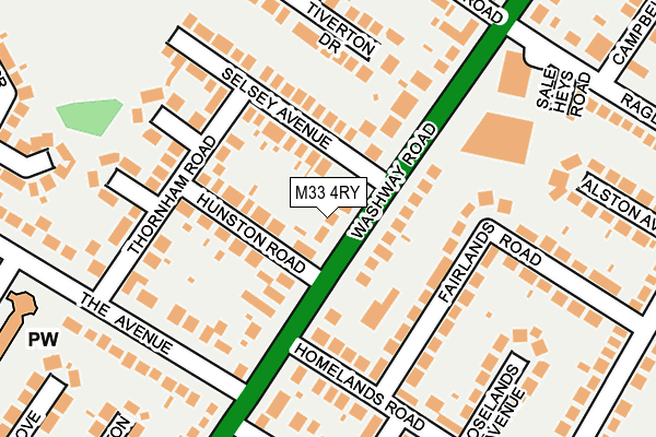 M33 4RY map - OS OpenMap – Local (Ordnance Survey)