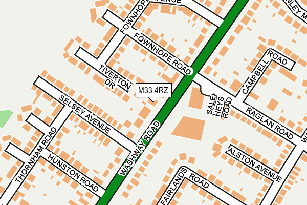 M33 4RZ map - OS OpenMap – Local (Ordnance Survey)