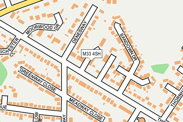 M33 4SH map - OS OpenMap – Local (Ordnance Survey)