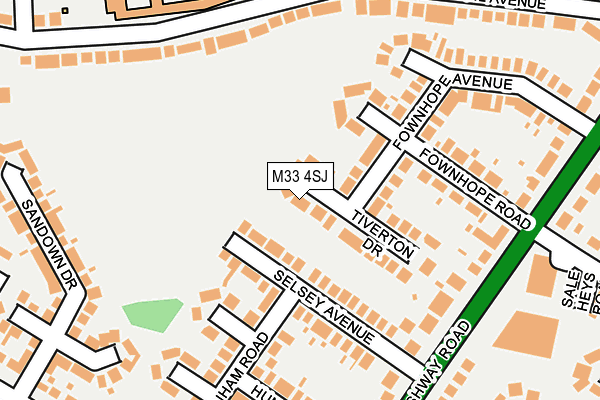 M33 4SJ map - OS OpenMap – Local (Ordnance Survey)