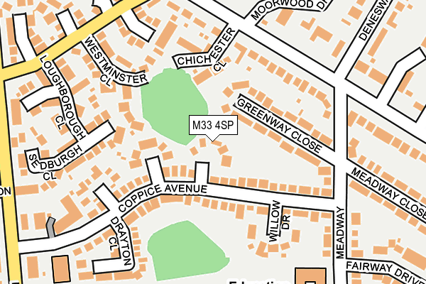 M33 4SP map - OS OpenMap – Local (Ordnance Survey)