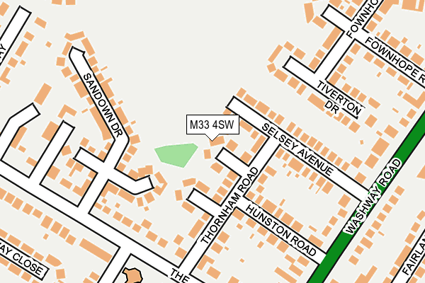 M33 4SW map - OS OpenMap – Local (Ordnance Survey)