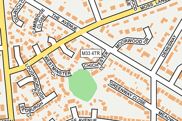 M33 4TR map - OS OpenMap – Local (Ordnance Survey)