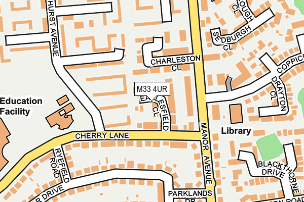 M33 4UR map - OS OpenMap – Local (Ordnance Survey)