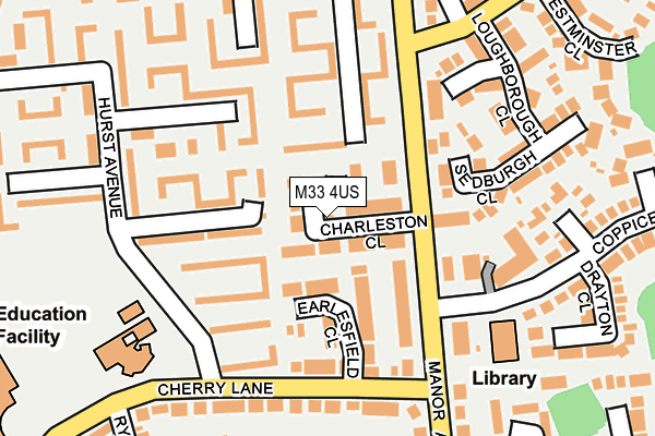 M33 4US map - OS OpenMap – Local (Ordnance Survey)