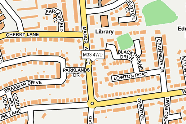 M33 4WD map - OS OpenMap – Local (Ordnance Survey)