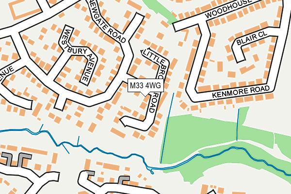 M33 4WG map - OS OpenMap – Local (Ordnance Survey)