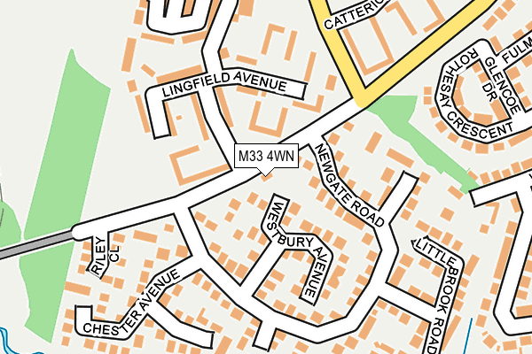M33 4WN map - OS OpenMap – Local (Ordnance Survey)