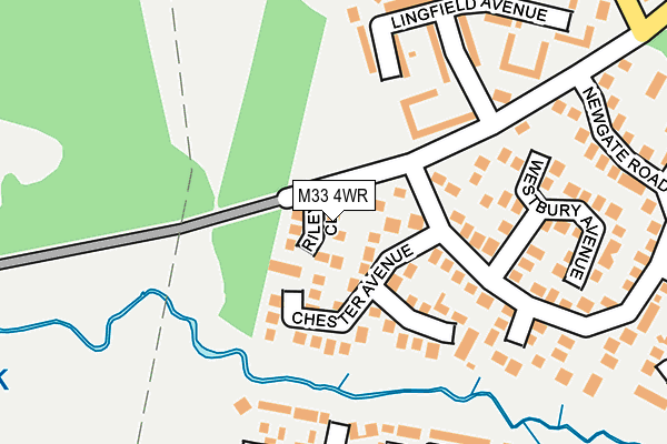 M33 4WR map - OS OpenMap – Local (Ordnance Survey)