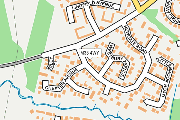 M33 4WY map - OS OpenMap – Local (Ordnance Survey)