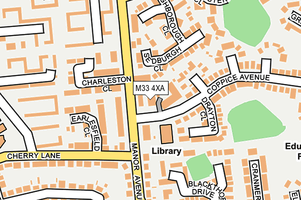 M33 4XA map - OS OpenMap – Local (Ordnance Survey)
