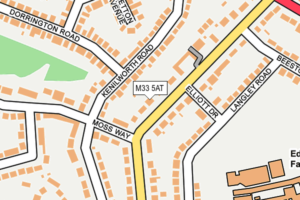 M33 5AT map - OS OpenMap – Local (Ordnance Survey)