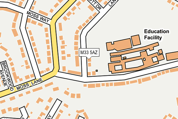 M33 5AZ map - OS OpenMap – Local (Ordnance Survey)