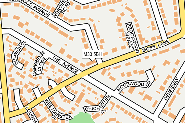 M33 5BH map - OS OpenMap – Local (Ordnance Survey)