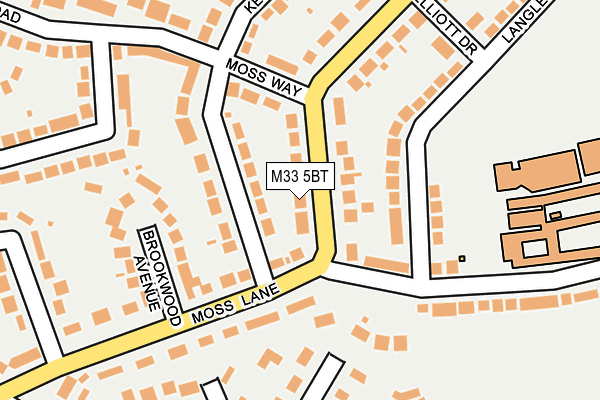 M33 5BT map - OS OpenMap – Local (Ordnance Survey)