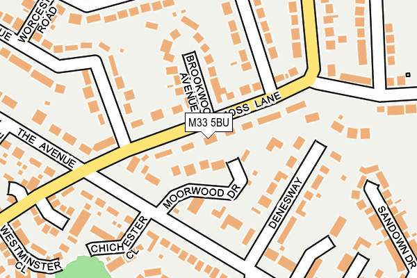M33 5BU map - OS OpenMap – Local (Ordnance Survey)