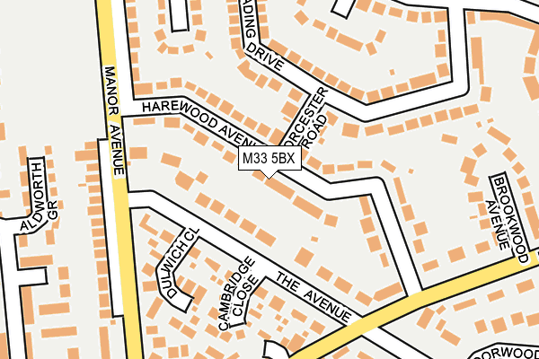 M33 5BX map - OS OpenMap – Local (Ordnance Survey)
