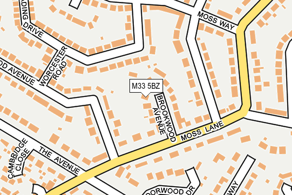 M33 5BZ map - OS OpenMap – Local (Ordnance Survey)