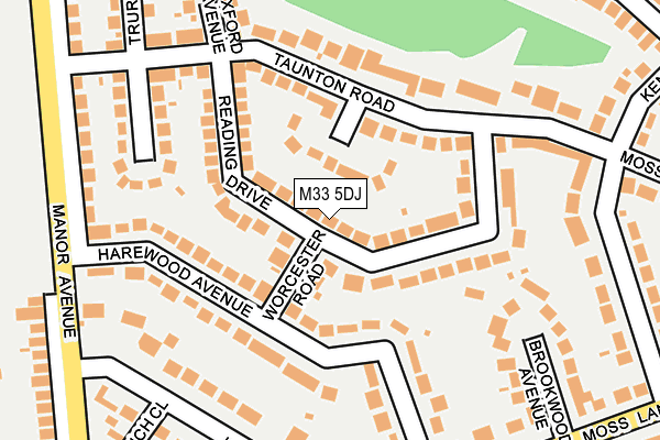M33 5DJ map - OS OpenMap – Local (Ordnance Survey)