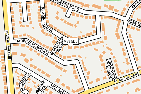 M33 5DL map - OS OpenMap – Local (Ordnance Survey)