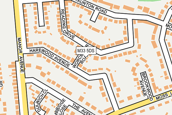 M33 5DS map - OS OpenMap – Local (Ordnance Survey)
