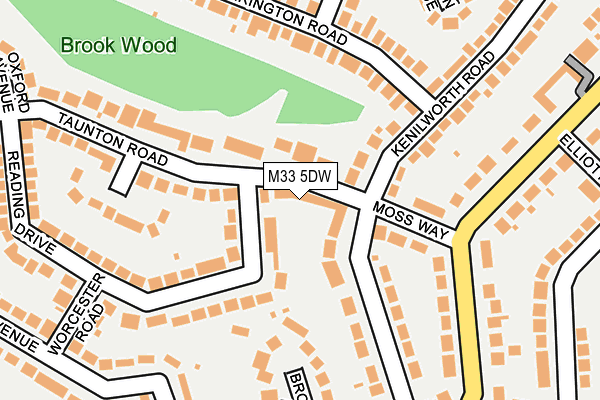 M33 5DW map - OS OpenMap – Local (Ordnance Survey)