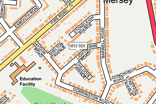 M33 5EA map - OS OpenMap – Local (Ordnance Survey)