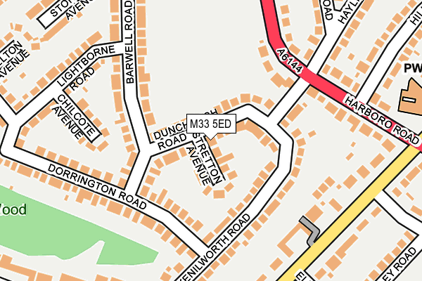 M33 5ED map - OS OpenMap – Local (Ordnance Survey)