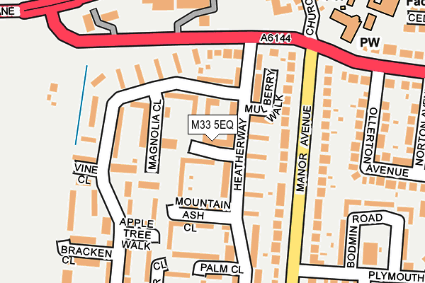 M33 5EQ map - OS OpenMap – Local (Ordnance Survey)