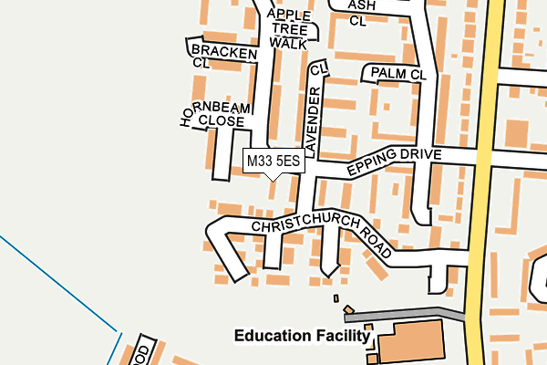 M33 5ES map - OS OpenMap – Local (Ordnance Survey)