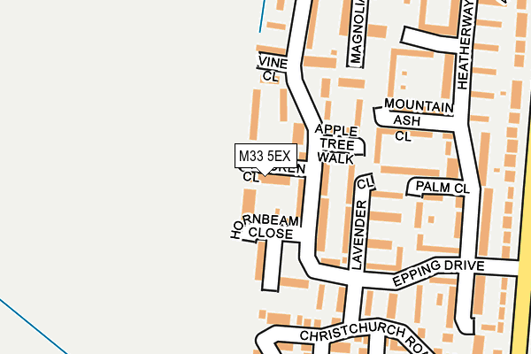 M33 5EX map - OS OpenMap – Local (Ordnance Survey)