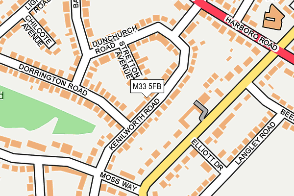 M33 5FB map - OS OpenMap – Local (Ordnance Survey)