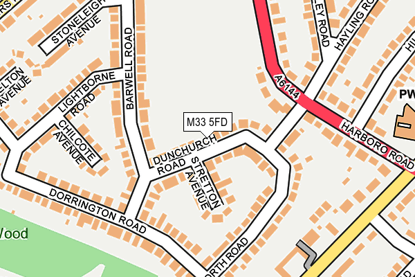 M33 5FD map - OS OpenMap – Local (Ordnance Survey)