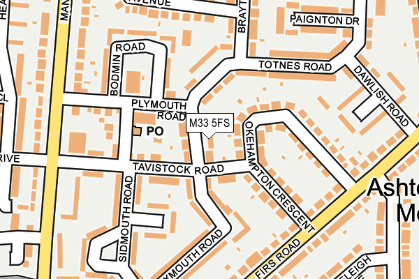 M33 5FS map - OS OpenMap – Local (Ordnance Survey)