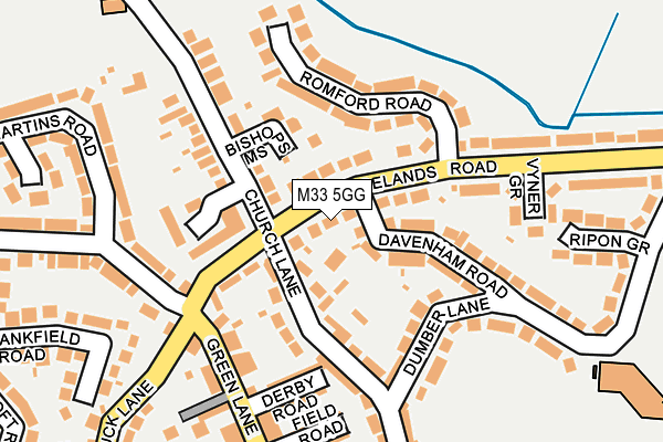 M33 5GG map - OS OpenMap – Local (Ordnance Survey)