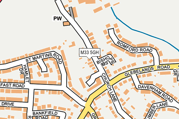 M33 5GH map - OS OpenMap – Local (Ordnance Survey)