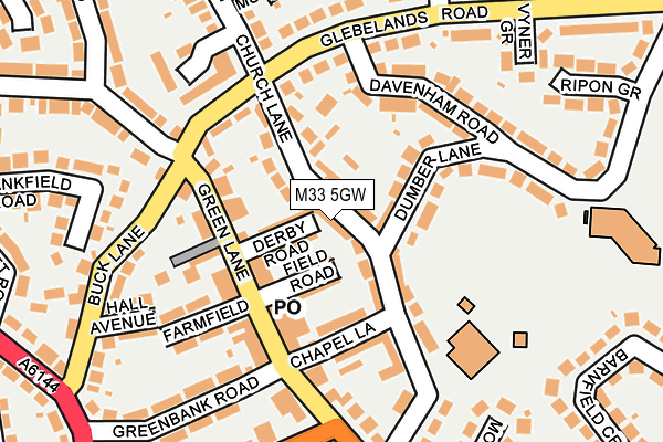 M33 5GW map - OS OpenMap – Local (Ordnance Survey)