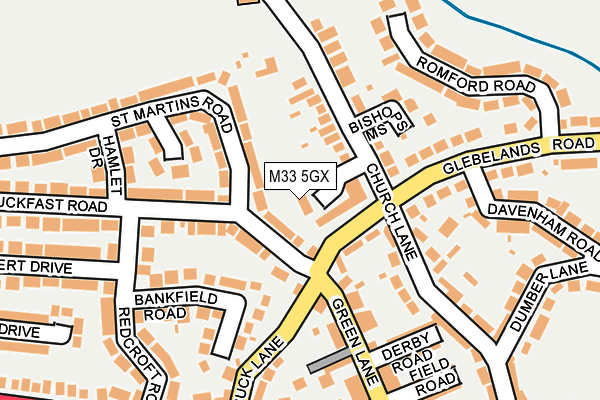 M33 5GX map - OS OpenMap – Local (Ordnance Survey)